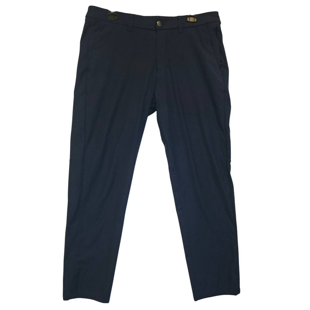 Lululemon Mens Commission Pant Classic Navy Blue Technical Chino Size 34 x 26.5